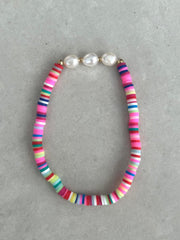 Fresh Water Pearl and Rubber Bead Bracelet