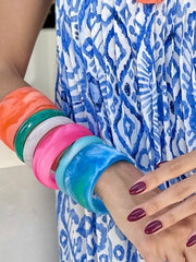 Resin Bangle - Wide - Turquoise