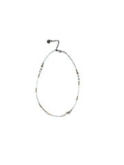 Bead and Pearl Necklace - White