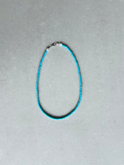 Rubber Bead Necklace - Blue