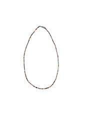 Seed Bead Necklace Short - Dark Multicolour