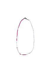 Seed Bead Necklace Short - Light and Dark Pink