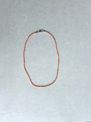 Seed Bead Necklace Short - Orange