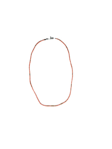 Seed Bead Necklace Short - Orange