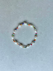 Fresh Water Pearl and Bead Bracelet - Multicolour