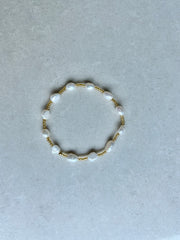 Fresh Water Pearl and Bead Bracelet - Gold