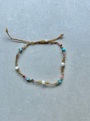 Evil Eye and Pearl Bracelet - Multicolour