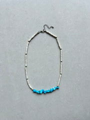 Shell and Stone Necklace - Turquoise