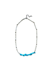 Shell and Stone Necklace - Turquoise