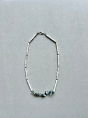 Shell and Stone Necklace - Green