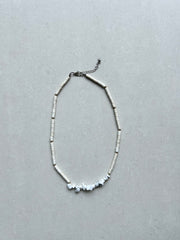 Shell and Stone Necklace - White