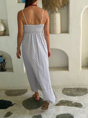 Polly Dress - White Polka Dot