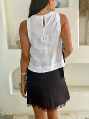 Shell Top Linen - White
