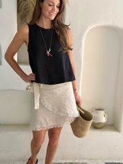 Shell Top Linen - Black