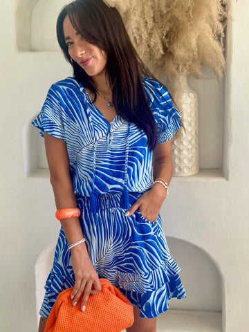 Izzy Dress - Blue Waves