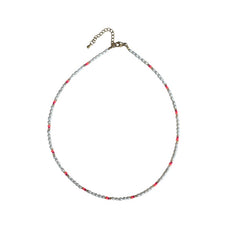 Fresh Water Pearl Necklace with Coral Beads