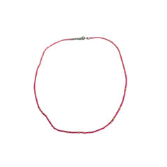 Seed Bead Necklace Short - Pink