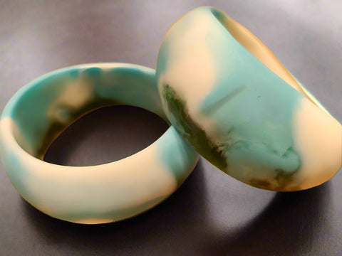 Resin Bangle - Medium - Ocean