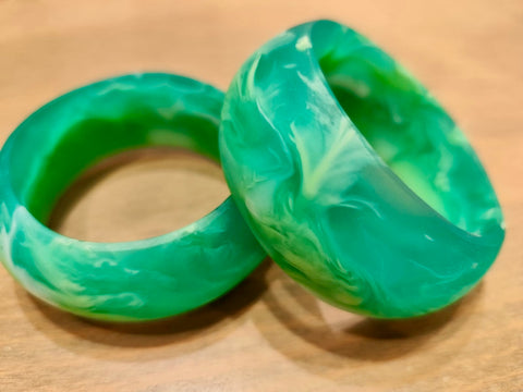 Resin Bangle - Medium - Sea Green