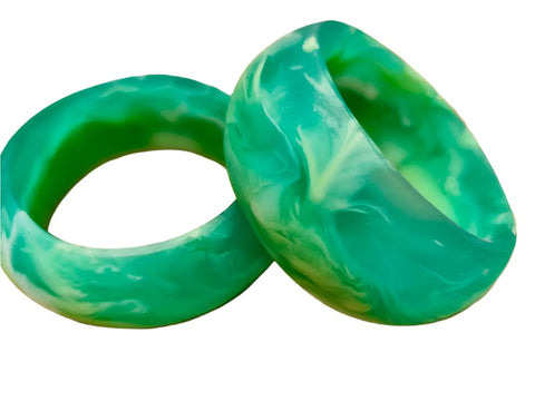 Resin Bangle - Medium - Sea Green