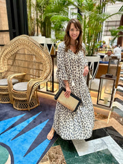 Boho Tassel Dress - Leopard
