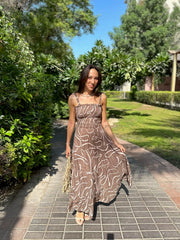 Milan Dress - Chocolate Swirl