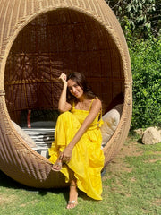 Milan Dress Cotton - Bright Yellow