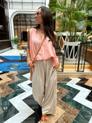 Ava Top Cotton Crush - Salmon Pink