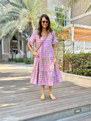 Alice Dress - Lilac Check