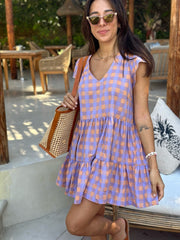 Willow Dress - Lilac Check
