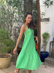 India Dress Cotton Crush - Green