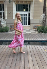India Dress - Red Palm Tree