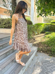 Tilly Dress Cropped - Chocolate Swirl