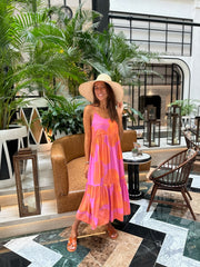 India Dress - Pink Palm