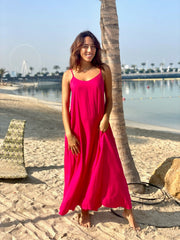 Monica Maxi Dress - Fuchsia