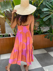 India Dress - Pink Palm