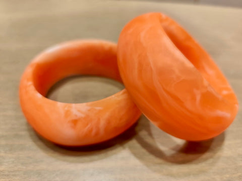 Resin Bangle - Medium - Tangerine