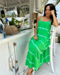 Monica Maxi Dress - Green Tie Dye
