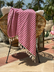 Striped Towel - Red