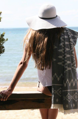 Oteki Kilim Towel - Charcoal