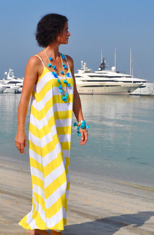 Monica Stripe Dress - Yellow