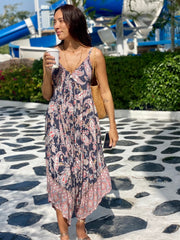 Jumpsuit - Navy Paisley