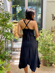 Frankie Dress Linen - Black