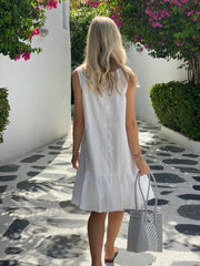Sienna Dress - White Linen