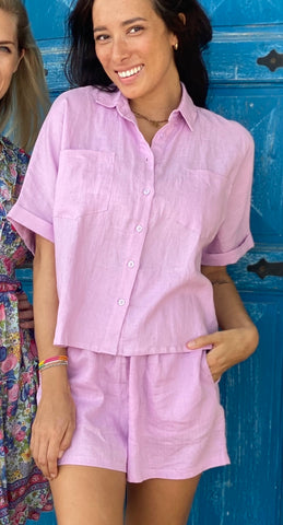 Linen Shirt - Lilac
