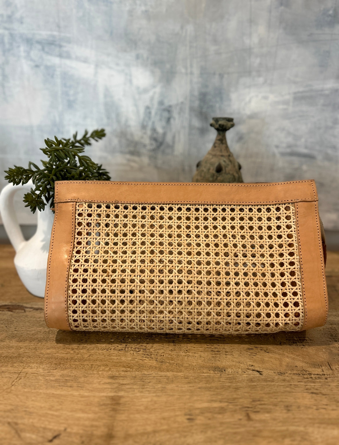 Open Weave Clutch - Large Natural